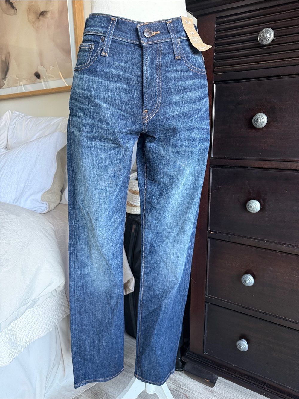 Classic Madewell Men's Blue Straight-Leg Slim Jeans NWT